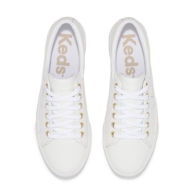 Women's Jump Kick Duo Leather - White/Gold