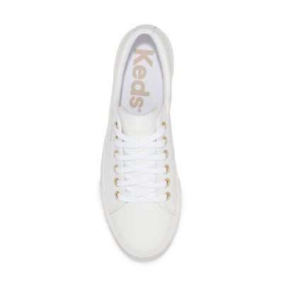 Women's Jump Kick Duo Leather - White/Gold