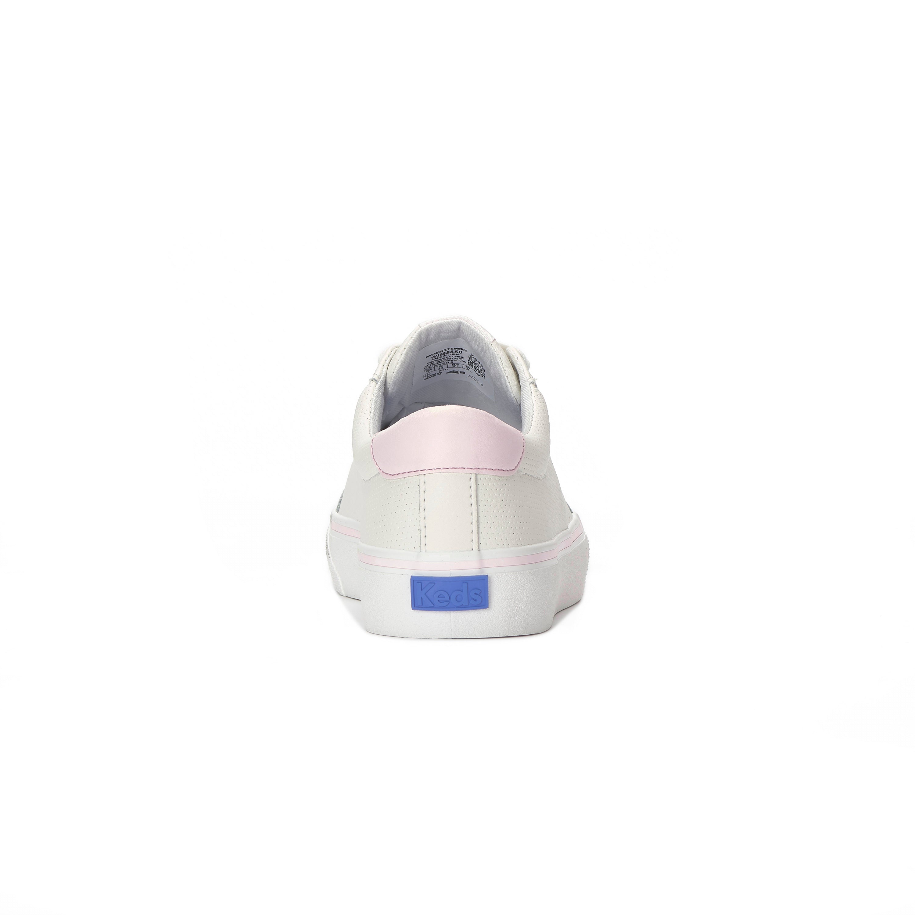 Jump Kick T-Toe Perf Leather Snow White/Grey – Keds Australia