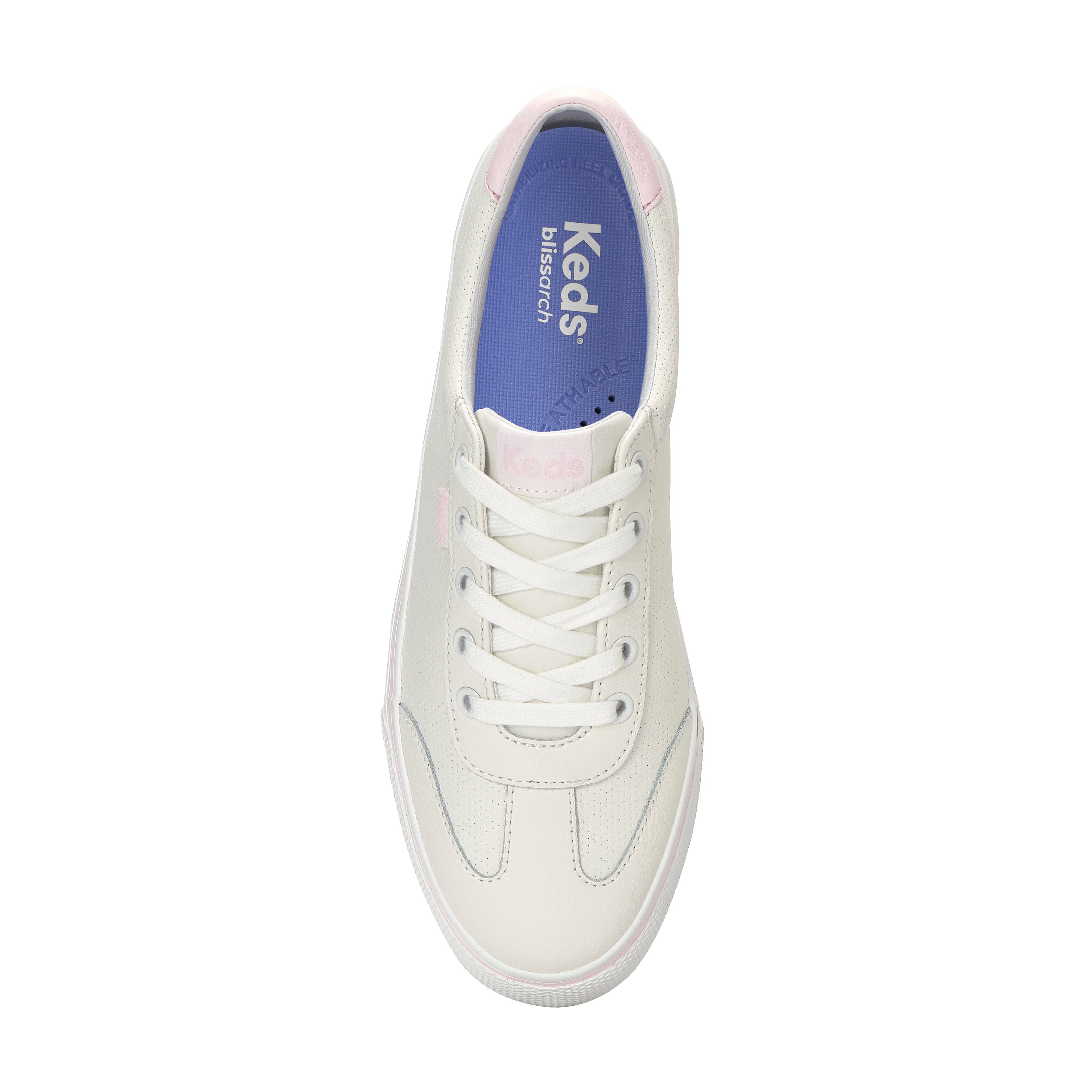 Jump Kick T-Toe Perf Leather Snow White/Grey – Keds Australia