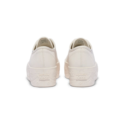 Women's Triple Up Leather Lace Foxing - White