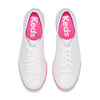 Women's Triple Up Leather Bumper Fox Stripe - White/Pink