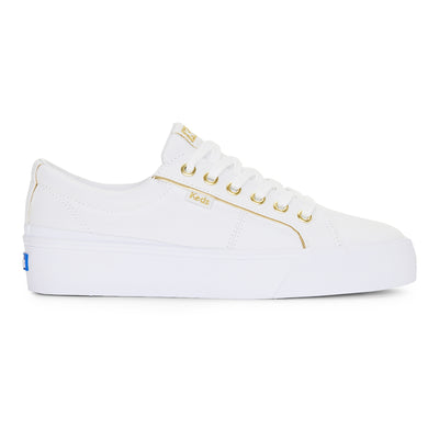 Women's Jump Kick Duo Canvas Piping White/Gold