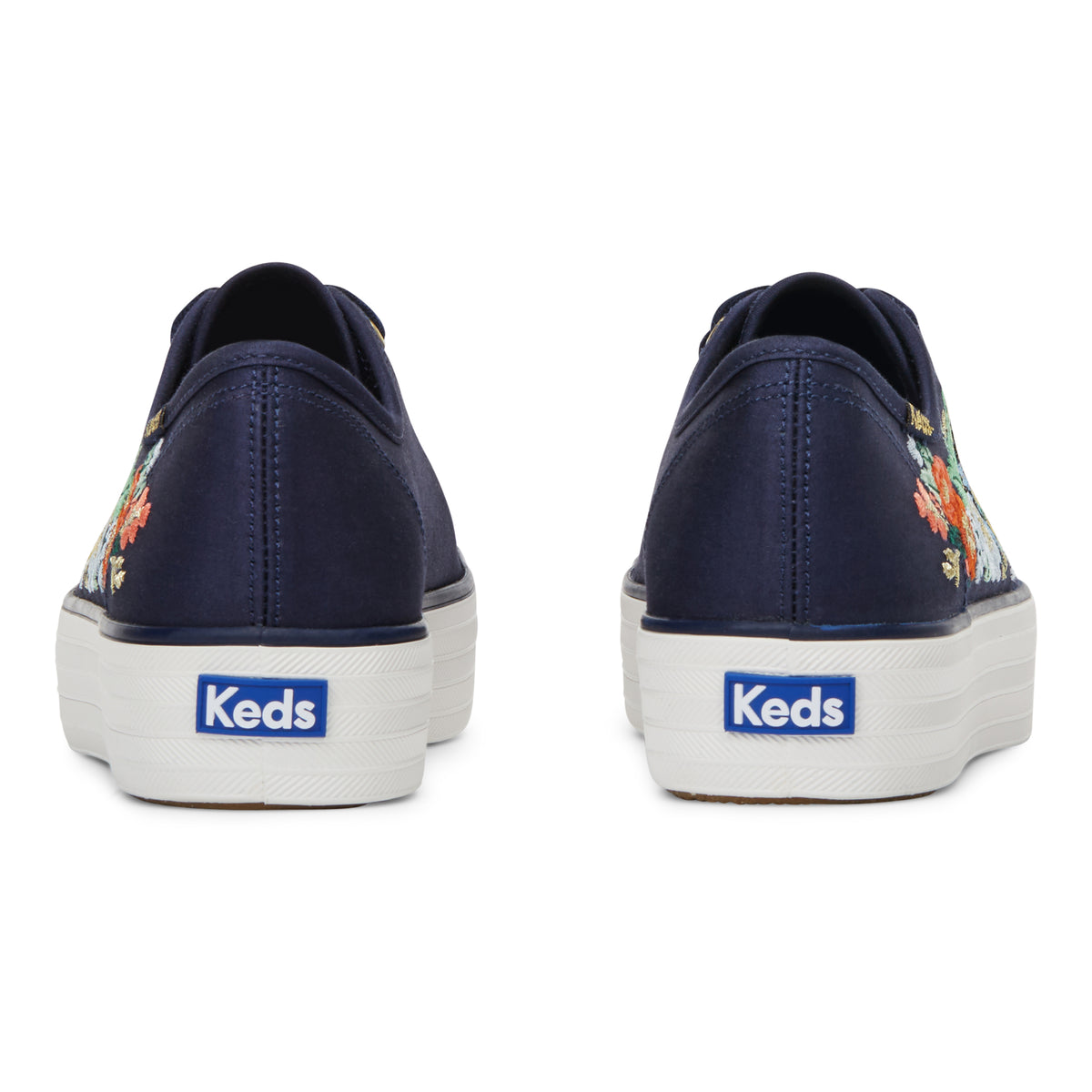 Womens Keds X Rifle Paper Co Triple Kick Embroidery Vintage B