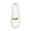 Women's Triple Decker Loafer Lug Chain Applique Ivory/Gold