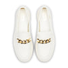 Women's Triple Decker Loafer Lug Chain Applique Ivory/Gold