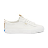 Women's Kickback Leather Metallic Pops - White