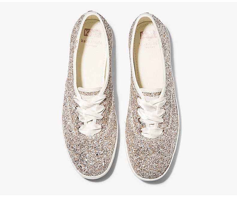 Kate spade glitter keds silver Clearance