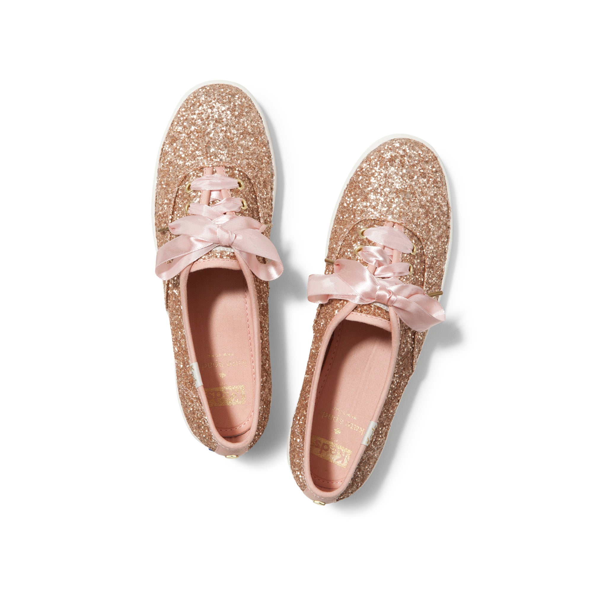 Women s Keds x Kate Spade Champion Glitter Rose Gold