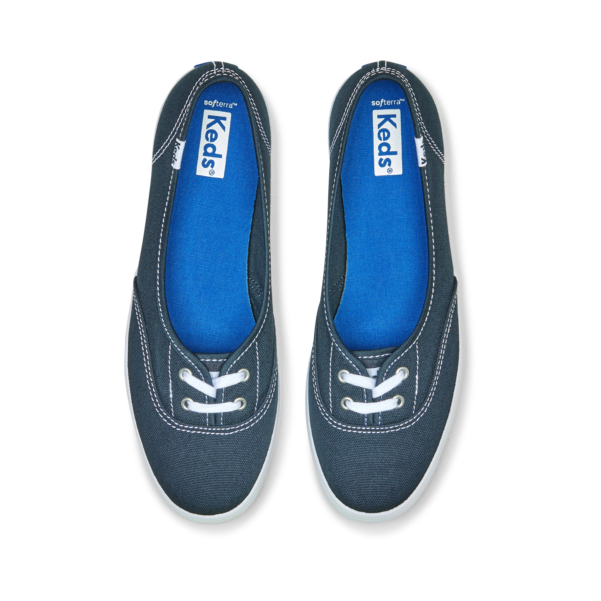 Navy blue and white 2024 keds