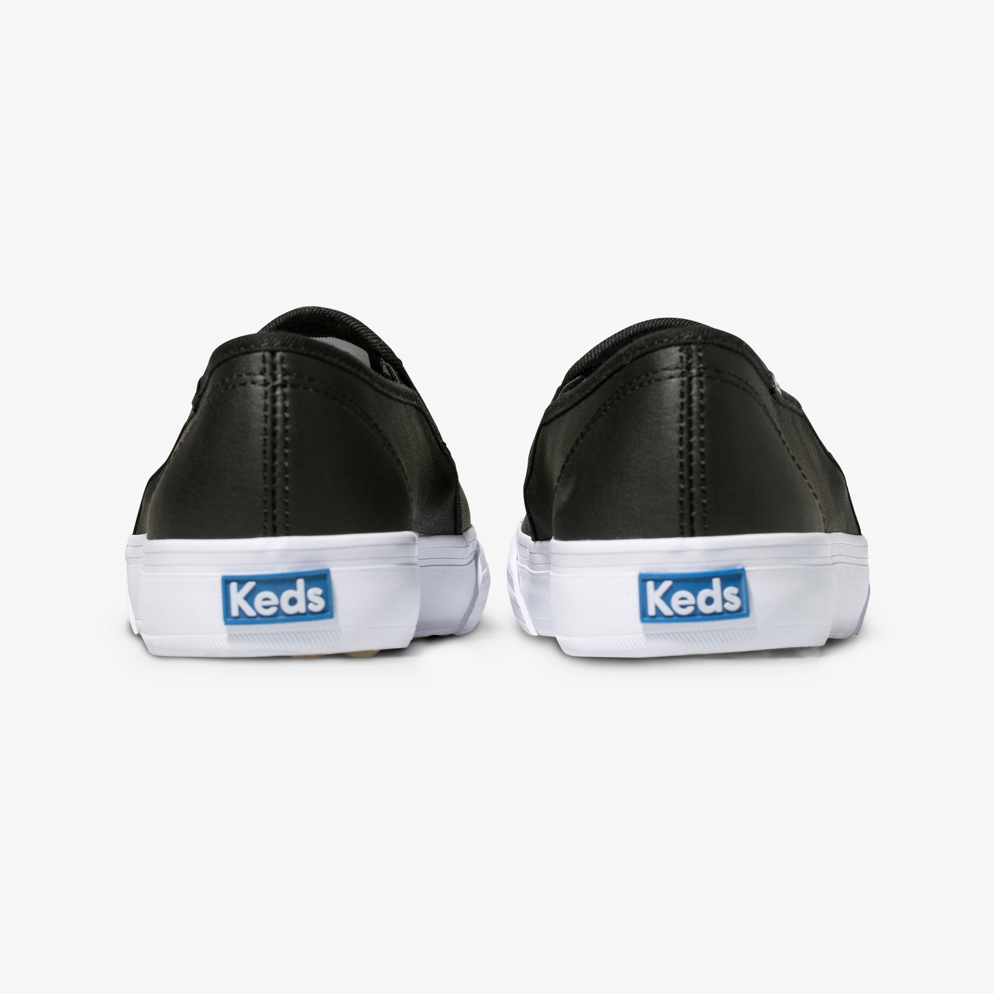 Keds double decker leather hot sale black